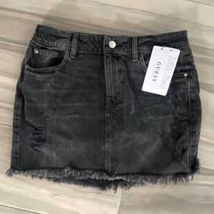 NWT Black Guess Jean Skirt